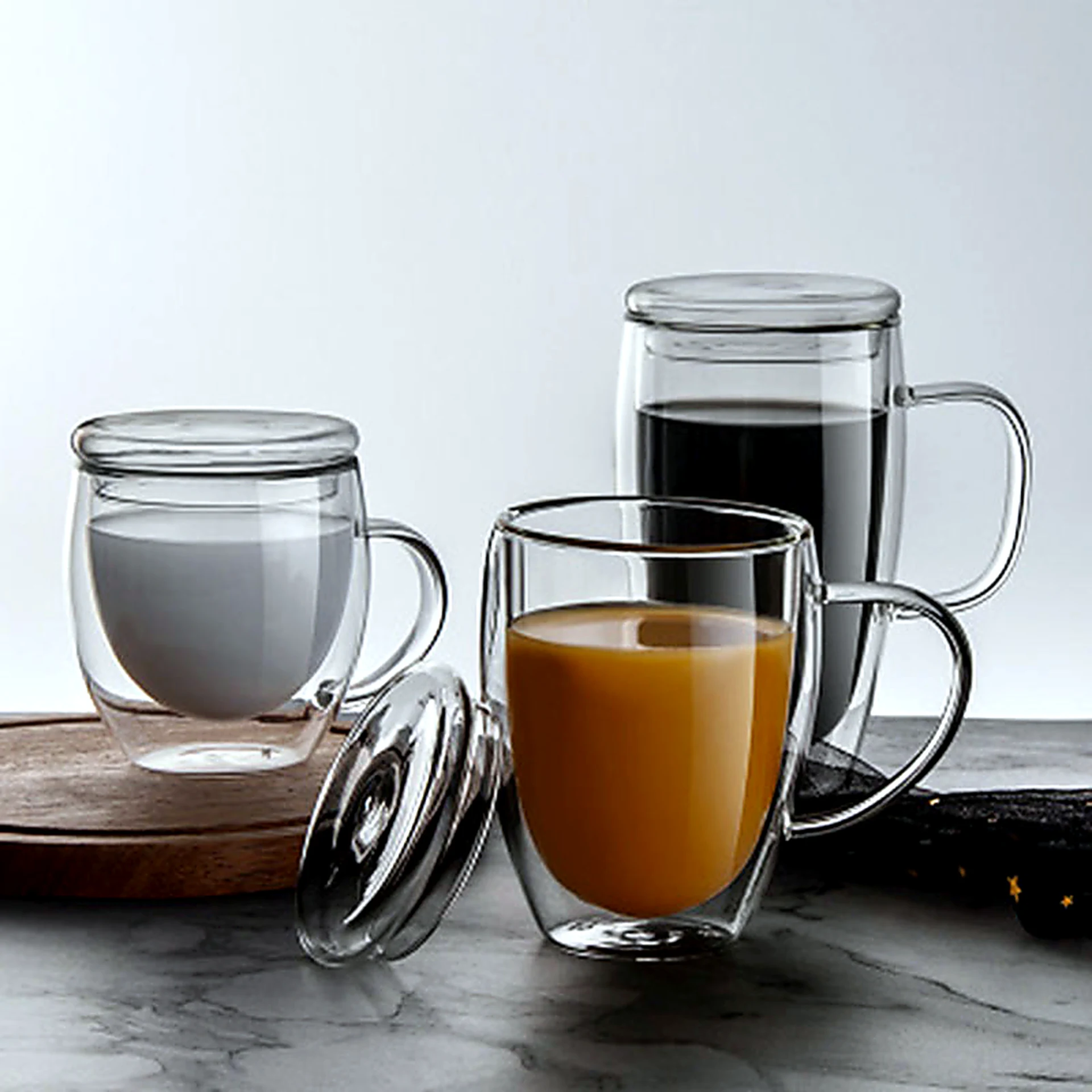 Double Wall Glass Cup 250-450ml for OEM wholesale glassware projects