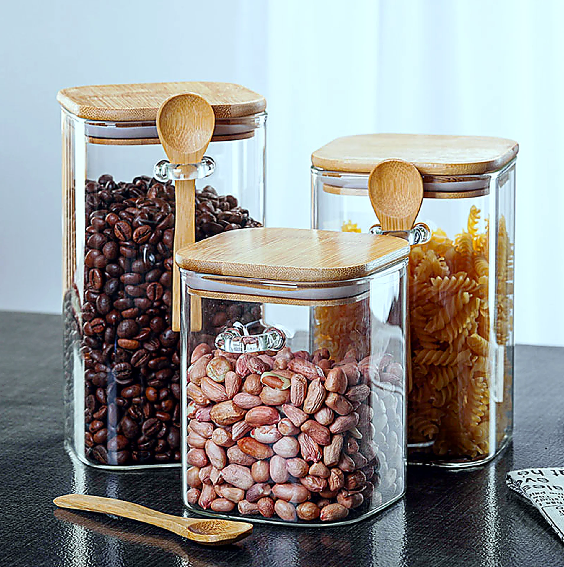 Wide Glass Storage Jar 800-1200ml for OEM wholesale glassware projects