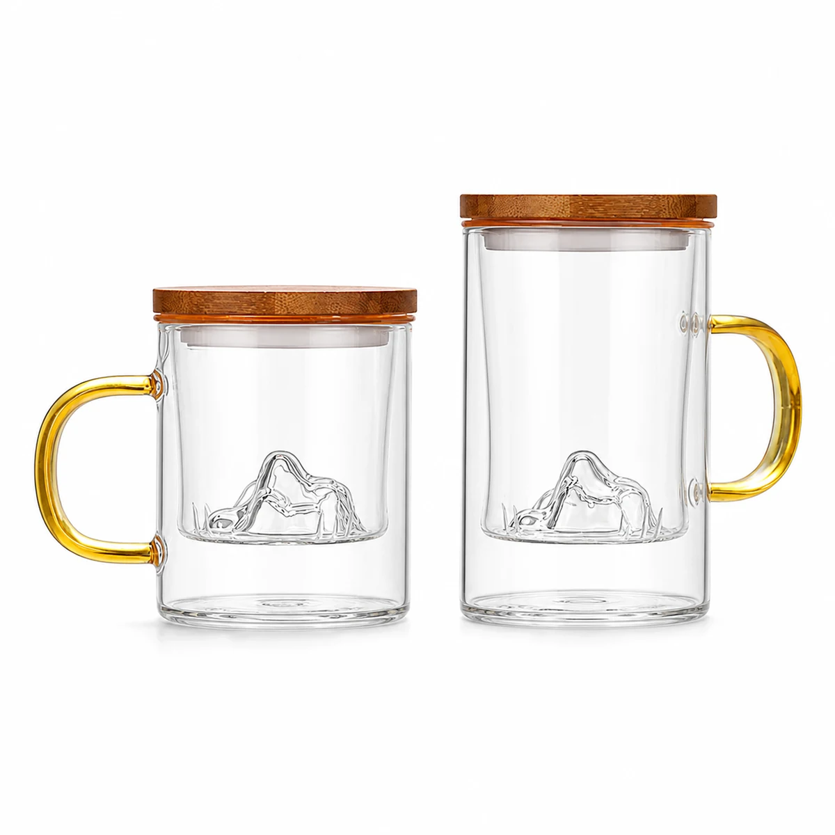 Glasbecher mit Deckel 350-500 ml Katalogbild für die Großhandelsprüfung