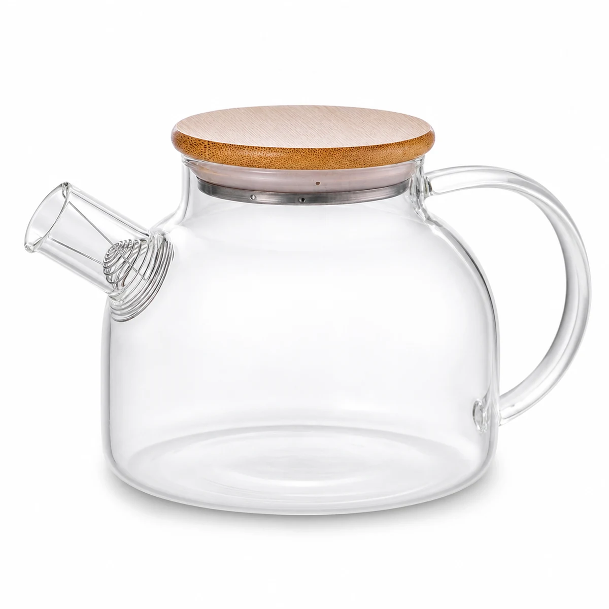 Glass Pitcher with Wooden Lid for OEM wholesale glassware projects