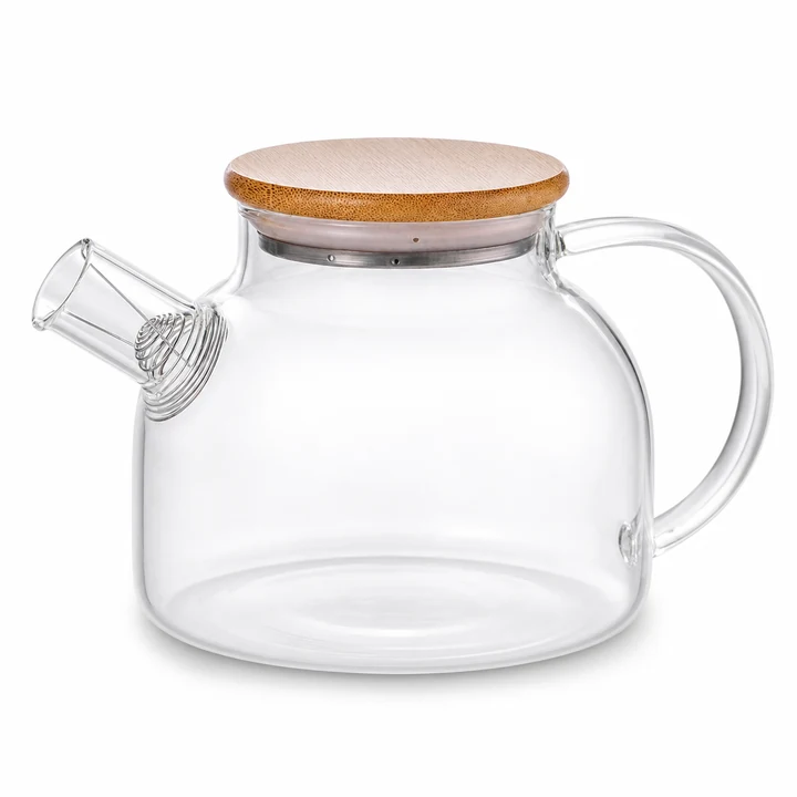 Glass Pitcher with Wooden Lid for an OEM glassware order