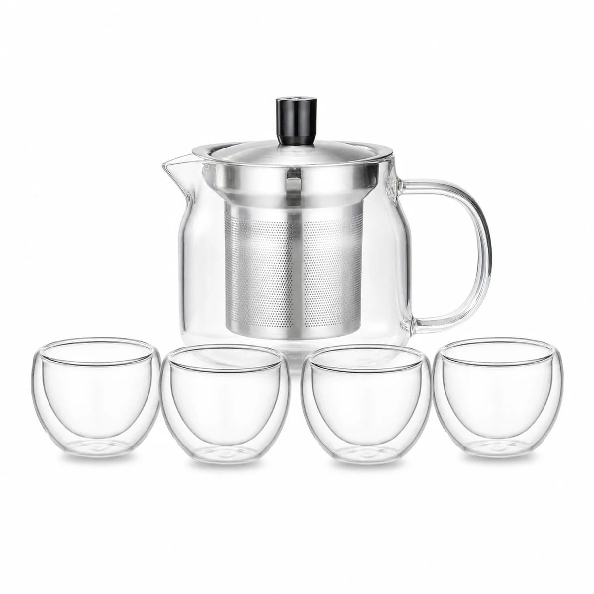 Glass Teapot Set 450-1000ml for OEM wholesale glassware projects