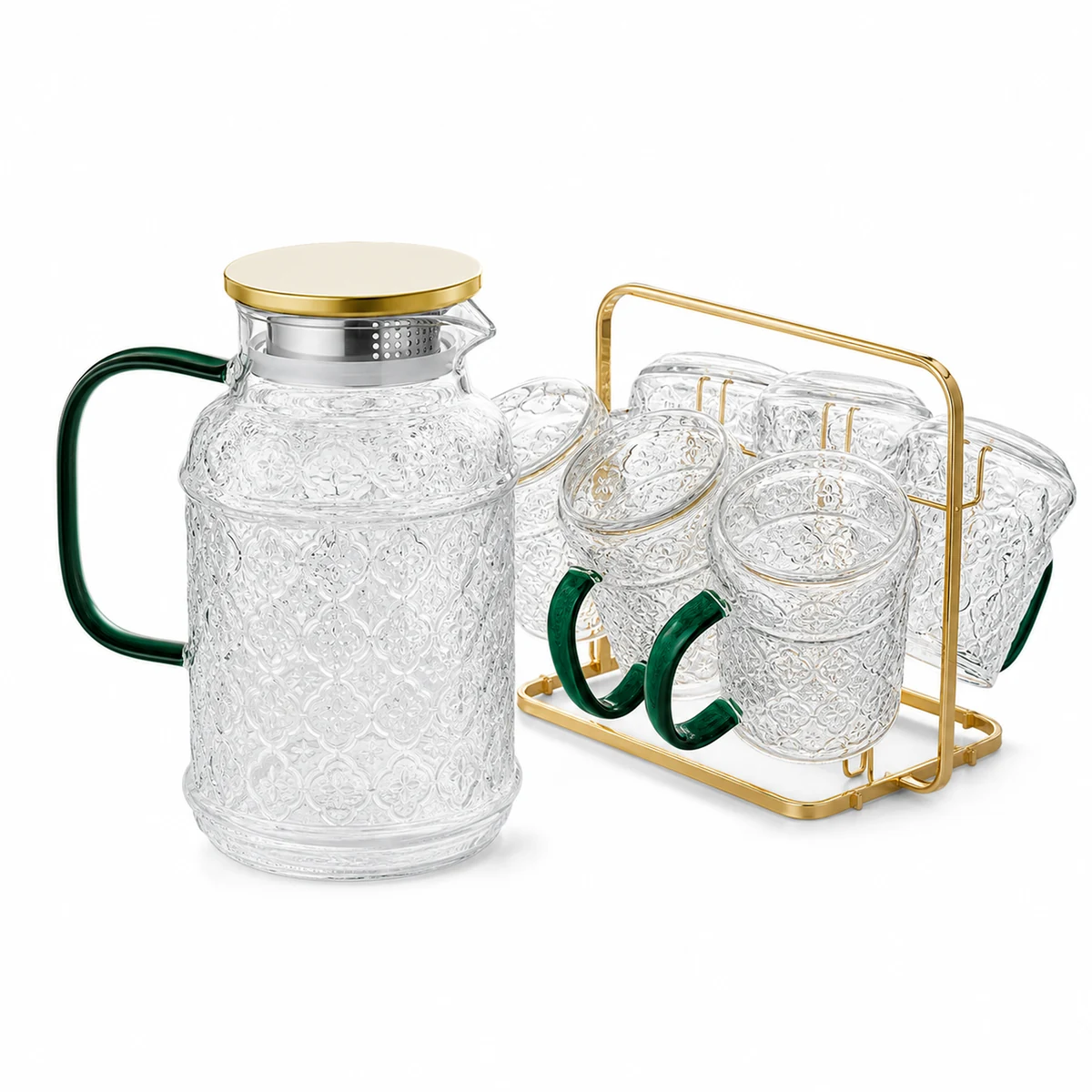 Glass Water Pitcher and Cup Set for OEM wholesale glassware projects