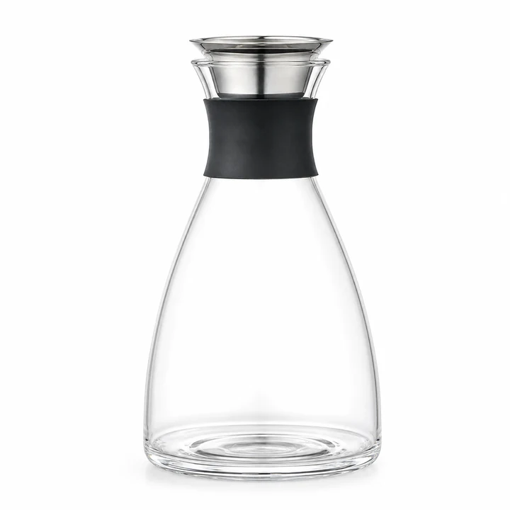 Large Glass Bottle with Silicone and Stainless Lid for an OEM glassware order