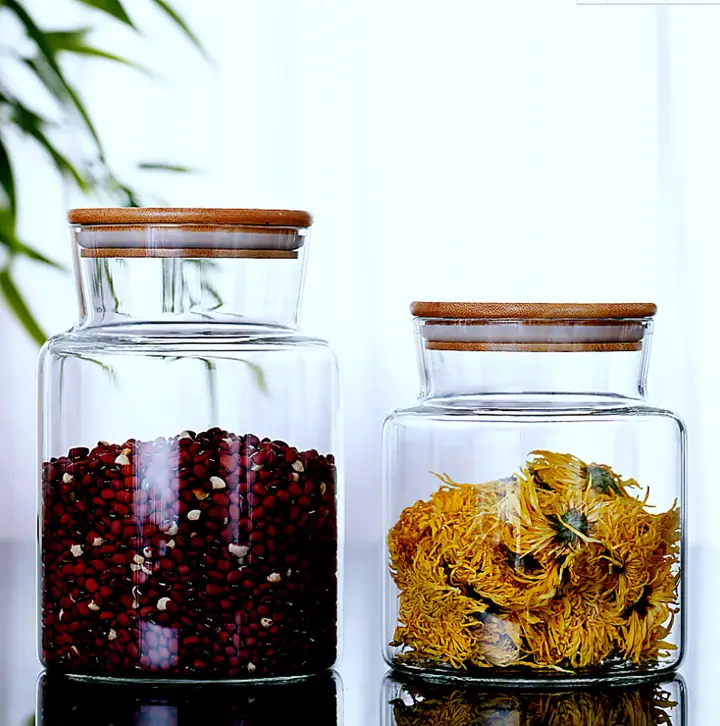 Large Mouth Storage Jar 1200-1800ml for OEM wholesale glassware projects