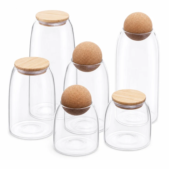 Narrow Mouth Glass Storage Jar 500-1200ml for an OEM glassware order