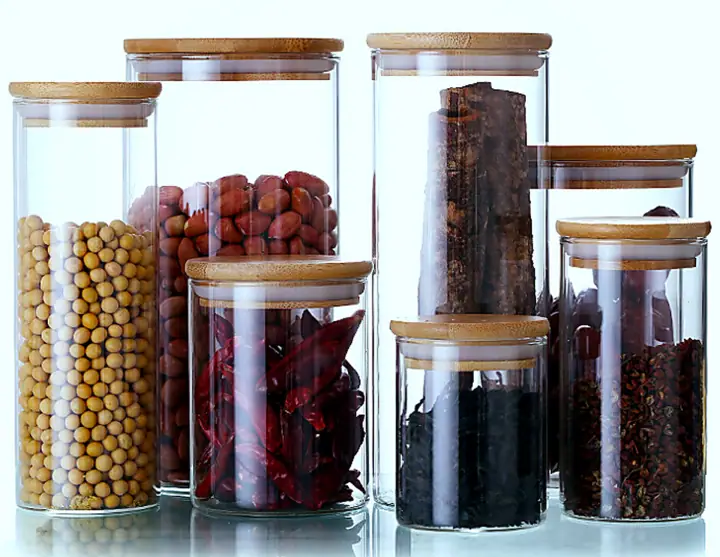 Cylindrical Glass Storage Jar 200-2000ml for OEM wholesale glassware projects