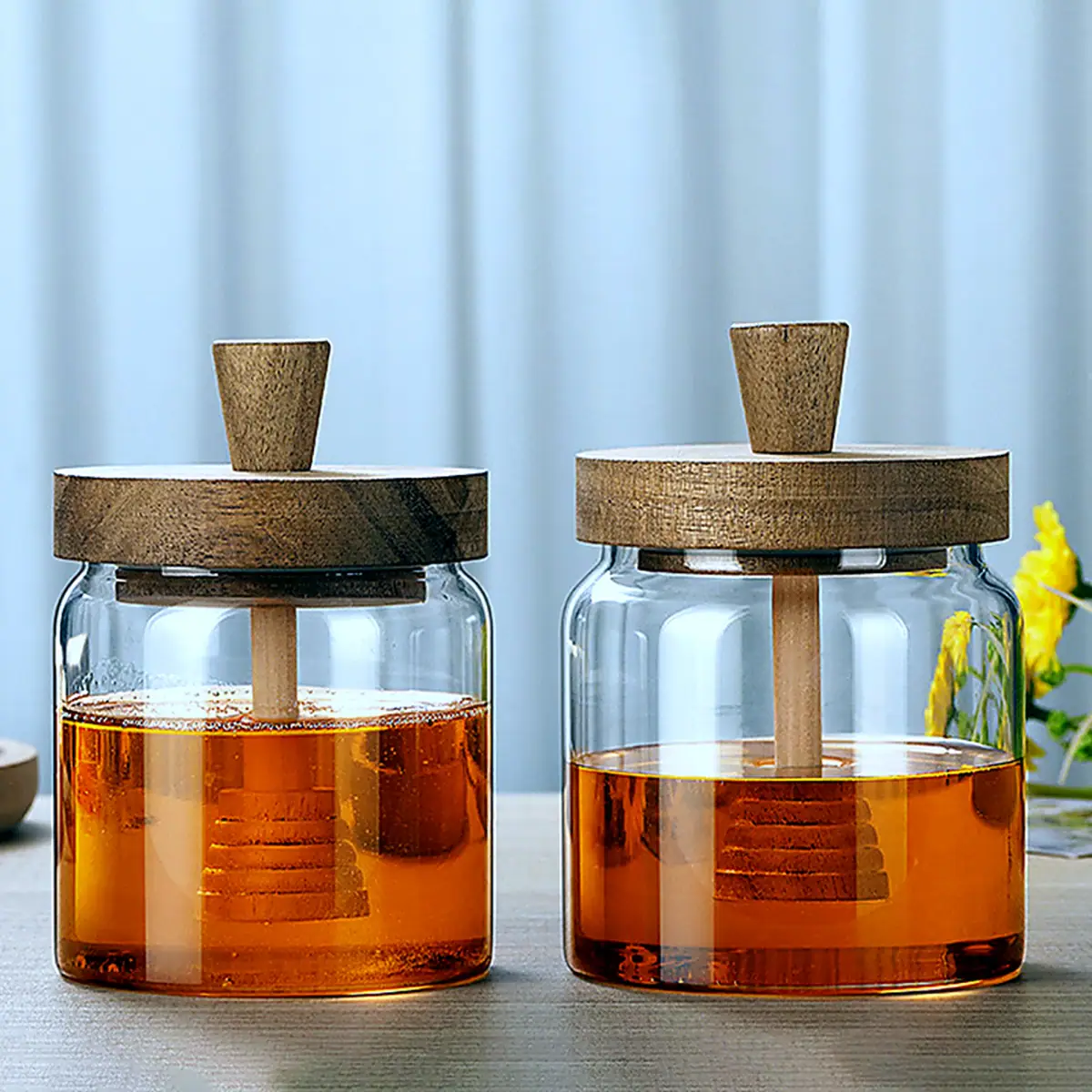 Glass Honey Jar 450ml for OEM wholesale glassware projects