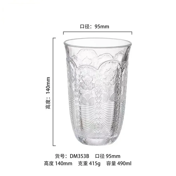 Tall Arabesque Pattern Glass catalog product image for wholesale review
