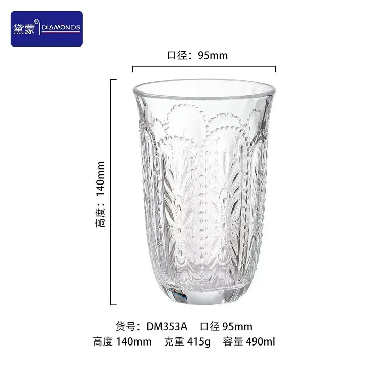 Tall Beaded Pattern Glass catalog product image for wholesale review