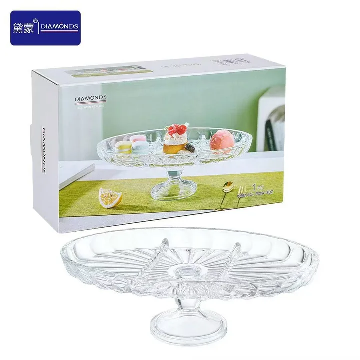 Three-Section Glass Dessert Stand catalog product image for wholesale review