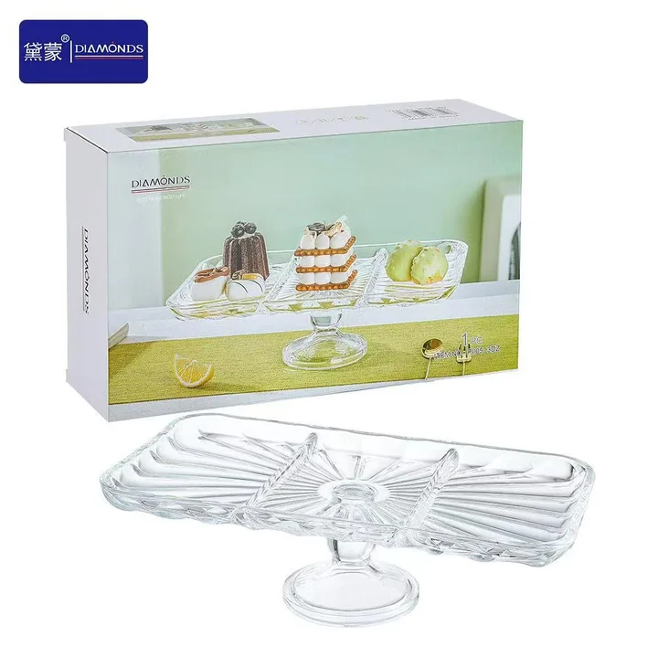 Three-Section Glass Serving Stand catalog product image for wholesale review