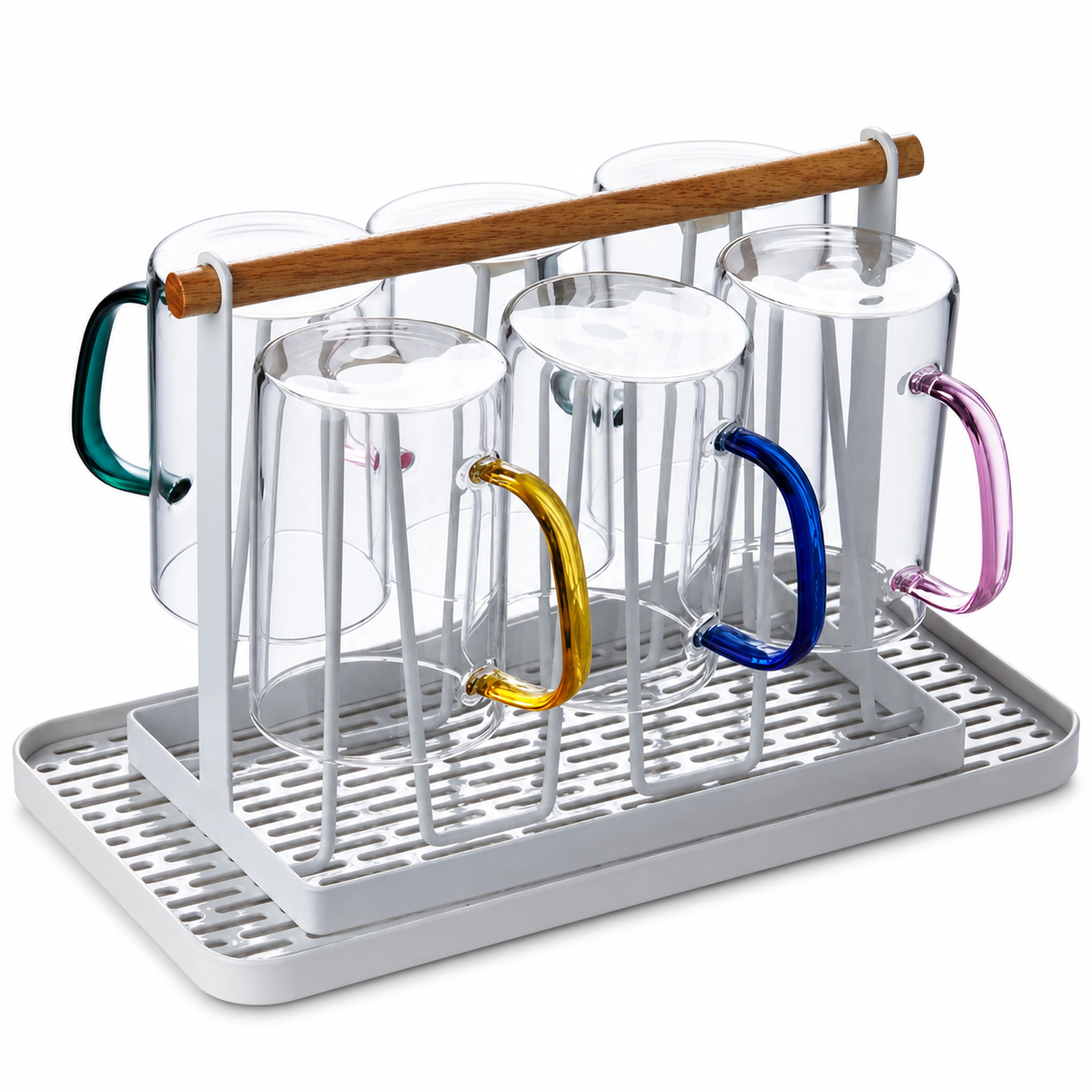 DB0003 colored-handle glass cup studio image